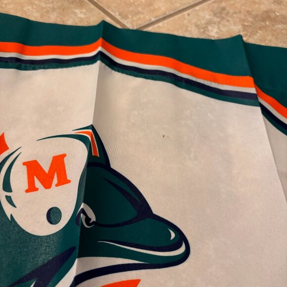 Vintage NFL Miami Dolphins Long Retro Logo 'Dolphins' Banner 93" x 24" Flag - Picture 4 of 10